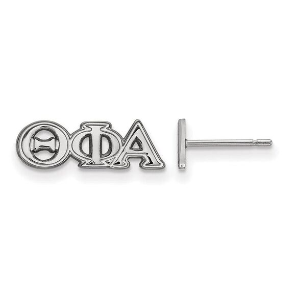 Sterling Silver Theta Phi Alpha XS Greek Letters Post Earrings - Picture 1 of 3